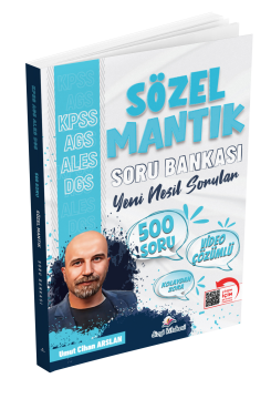 Dizgi Kitap KPSS MEB AGS ALES DGS 500 Soruda Sözel Mantık Video Çözümlü Soru Bankası Umut Cihan Arslan