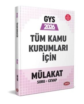 Data Yayınları 2026 GYS Tüm Kamu Kurumları Mülakat Soru Cevap