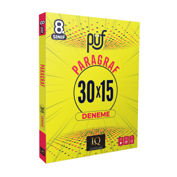 IQ Yayınları 8. Sınıf Paragraf Püf 30x15 Deneme