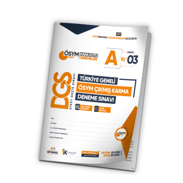 2026 DGS ÖSYM Arşivi Karma Kara Kutu Çıkmış Soru Türkiye Geneli D. Çözümlü Deneme 10/3.Kitapçık İnformal Yayınları
