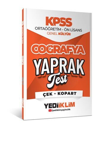 Yediiklim 2026 KPSS Ortaöğretim Ön Lisans Coğrafya Çek Kopart Yaprak Test