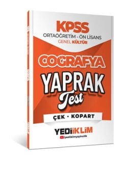 Yediiklim Yayınları 2026 KPSS Ortaöğretim Ön Lisans Coğrafya Çek Kopart Yaprak Test