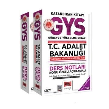 2025 GYS T.C Adalet Bakanlığı Yazı İşleri Müdürü Kadrosu İçin Ders Notları (Güncel Baskı) Yargı Yayınları