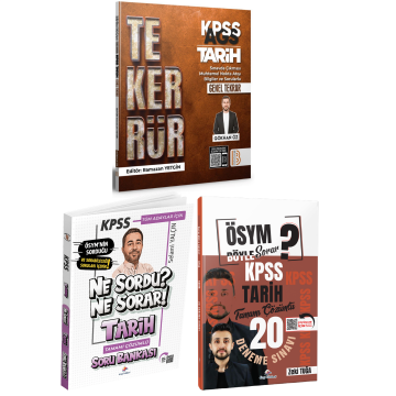Dizgi Kitap 2026 KPSS Tarih Soru Bankası Selami Yalçın ve KPSS Tarih 20 Deneme Zeki Tuğa & KPSS TEKERRÜR Tarih Genel Tekrar Gökhan Öz Benim Hocam Seti