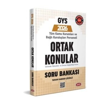 Data Yayınları 2026 GYS Türkiye Kamu Kurumları ve Bağlı Kuruluşları Personeli ve Unvan Değişikliği Ortak Konular