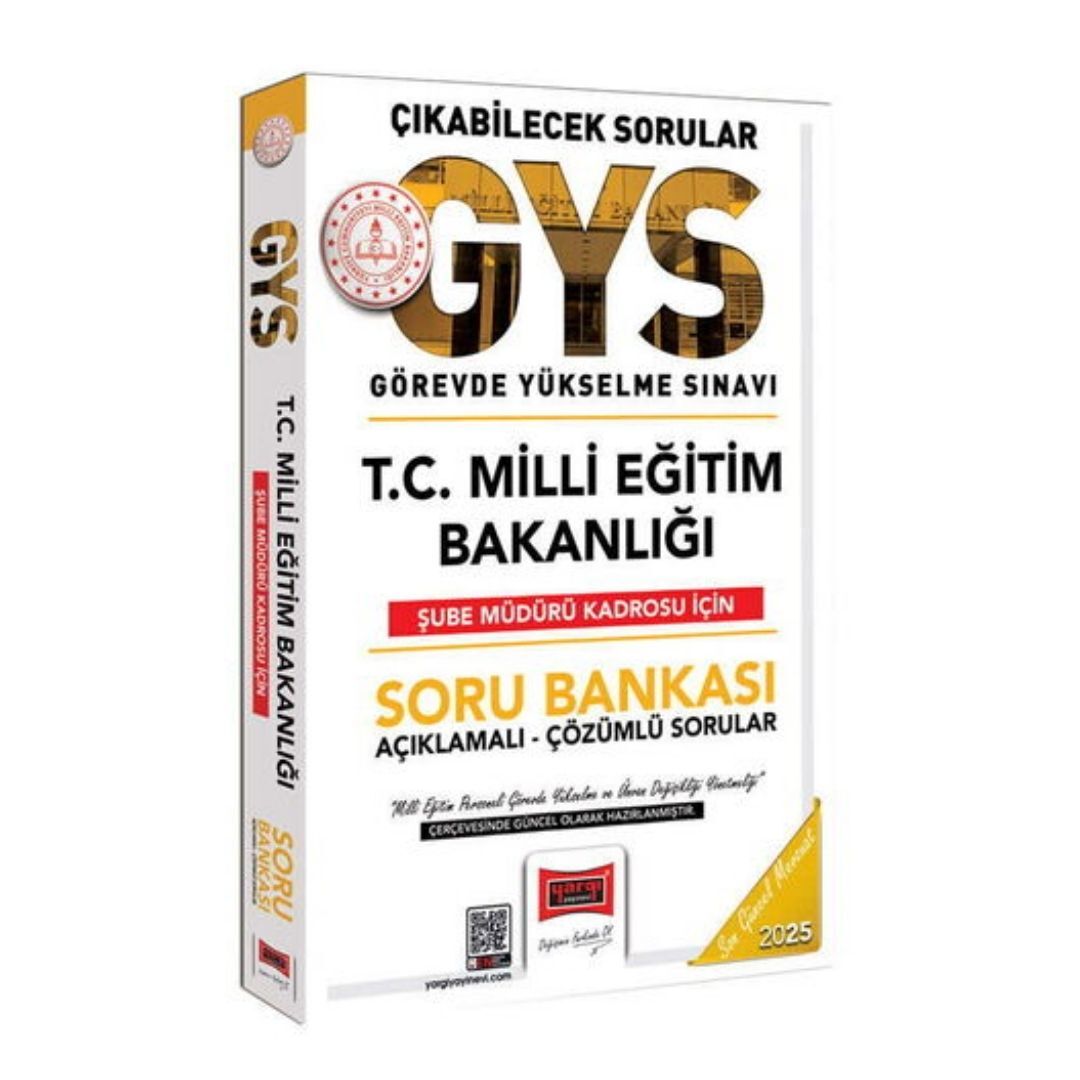 2025 T.C. MEB Şube Müdürü Soru Bankası Açıklamalı Çözümlü Yargı Yayınları