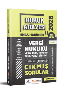 Dizgi Kitap 2026 Hukuk Atölyesi Hakimlik HMGS Hukuk Mesleklerine Giriş Sınavı Vergi Hukuku Tamamı Çözümlü Çıkmış Sorular Kenan Bulut 2. Baskı