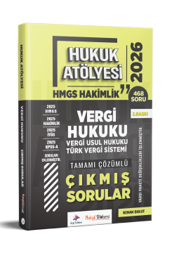 Dizgi Kitap 2026 Hukuk Atölyesi Hakimlik HMGS Hukuk Mesleklerine Giriş Sınavı Vergi Hukuku Tamamı Çözümlü Çıkmış Sorular Kenan Bulut 2. Baskı