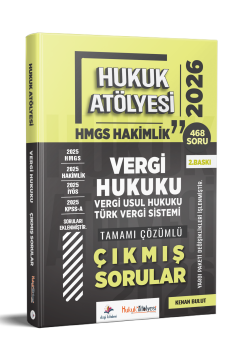 Dizgi Kitap 2026 HMGS Hukuk Atölyesi Hakimlik Hukuk Mesleklerine Giriş Sınavı Vergi Hukuku Tamamı Çözümlü Çıkmış Sorular Kenan Bulut 2. Baskı