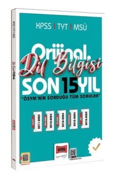 Yargı Yayınları 2026 KPSS TYT MSÜ Orijinal Dil Bilgisi Son 15 Yıl Çıkmış Sorular