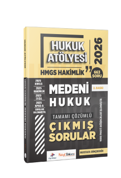 Dizgi Kitap 2026 HMGS Hukuk Atölyesi Hakimlik Hukuk Mesleklerine Giriş Sınavı Medeni Hukuk Tamamı Çözümlü Çıkmış Sorular Mustafa Dinçdemir 2. Baskı