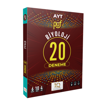 IQ Yayınları AYT PÜF Biyoloji 20 Branş Deneme