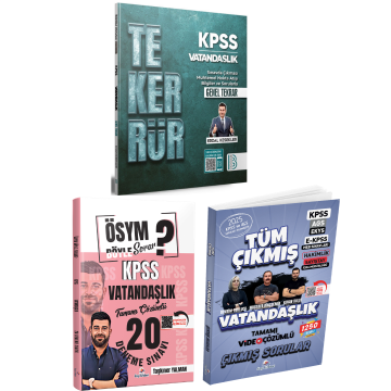 Dizgi Kitap 2026 KPSS Vatandaşlık 20 Deneme Taşkıner Yalman, Vatandaşlık Tüm Sınavlar Çıkmış Sorular Devrim Toklucu Mustafa Dinçdemir Kenan Bulut ve Benim Hocam Yayınları TEKERRÜR Vatandaşlık Genel Tekrar Erdal Kesekler Seti