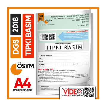 2018 DGS Sayısal-Sözel ÖSYM Tıpkı Basım Çıkmış Soru Deneme Kitapçığı (Video Çözümlü Türkiye Geneli) İnformal Yayınları