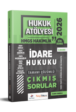 Dizgi Kitap 2026 Hukuk Atölyesi Hakimlik HMGS Hukuk Mesleklerine Giriş Sınavı İdare Hukuku Tamamı Çözümlü Çıkmış Sorular İlker Eroğlu 2. Baskı