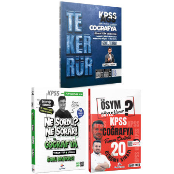 Dizgi Kitap 2026 KPSS Coğrafya Soru Bankası Kazım Sayın ve KPSS Coğrafya 20 Deneme Kazım Sayın & KPSS TEKERRÜR Coğrafya Genel Tekrar Bayram Meral Benim Hocam Seti
