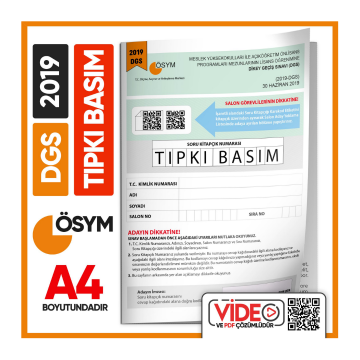 2019 DGS Sayısal-Sözel ÖSYM Tıpkı Basım Çıkmış Soru Deneme Kitapçığı (Video Çözümlü Türkiye Geneli) İnformal Yayınları