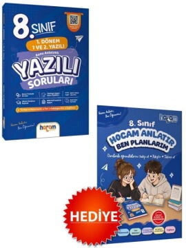Hocam Anlatır Yayınları 8. Sınıf Konu Anlatımlı Video Çözümlü Yazılı Soruları