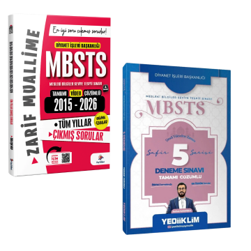 Dizgi Kitap 2027 DİB MBSTS Konularına Göre Tasnif Edilmiş 2015- 2026 Tüm Yıllar Orijinal Video Çözümlü Çıkmış Sınav Soruları ve Yediiklim Yayınları Safir Serisi Tamamı Çözümlü 5 Deneme Sınavı Seti