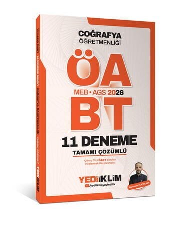 2026 MEB AGS ÖABT Coğrafya Öğretmenliği Tamamı Çözümlü 11 Deneme Yediiklim Yayınları