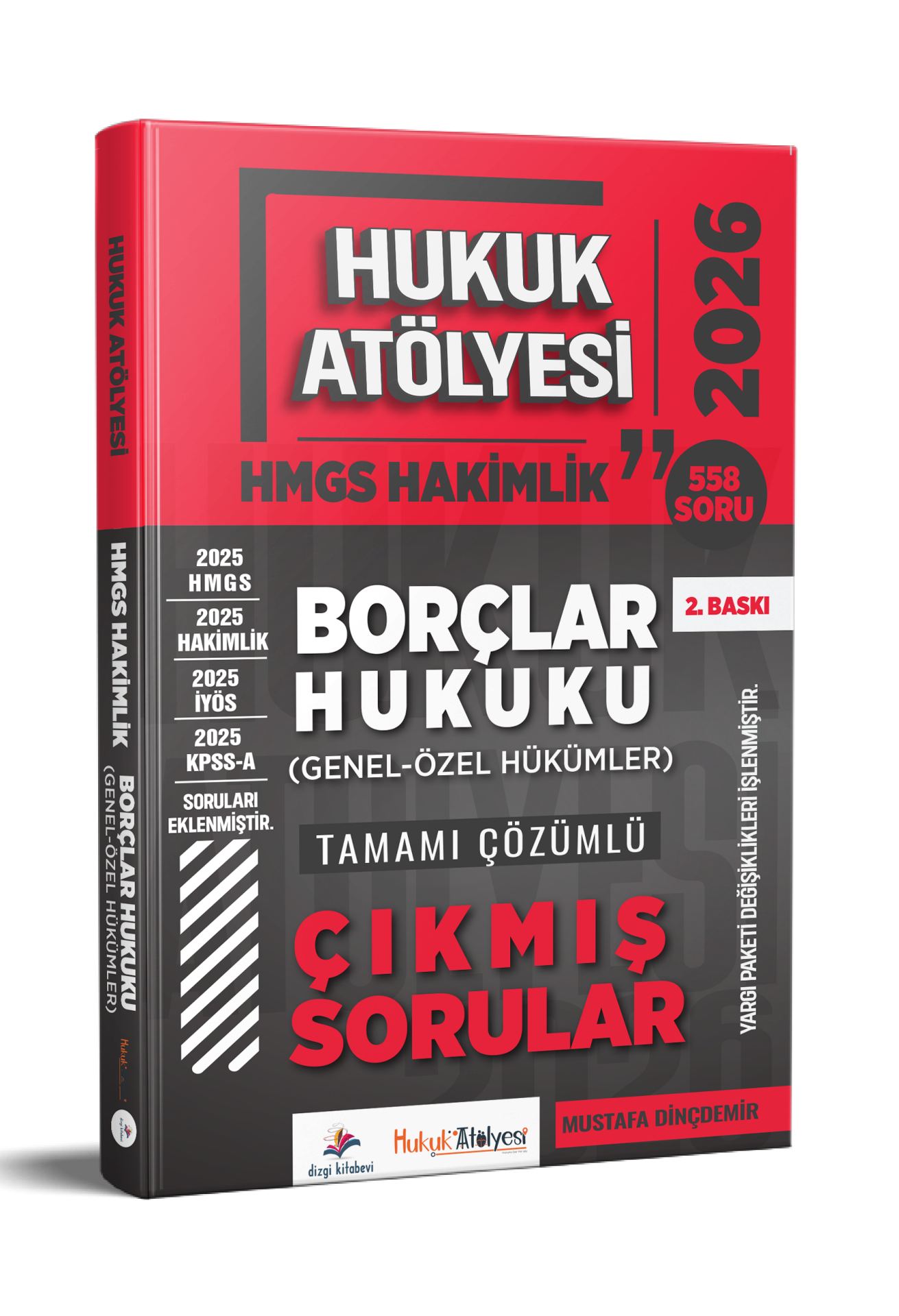 Dizgi Kitap 2026 Hukuk Atölyesi Hakimlik HMGS Hukuk Mesleklerine Giriş Sınavı Borçlar Hukuku Genel Özel Hükümler Tamamı Çözümlü Çıkmış Sorular Mustafa Dinçdemir 2. Baskı