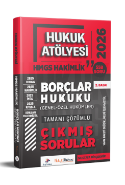 Dizgi Kitap 2026 HMGS Hukuk Atölyesi Hakimlik Hukuk Mesleklerine Giriş Sınavı Borçlar Hukuku Genel Özel Hükümler Tamamı Çözümlü Çıkmış Sorular Mustafa Dinçdemir 2. Baskı