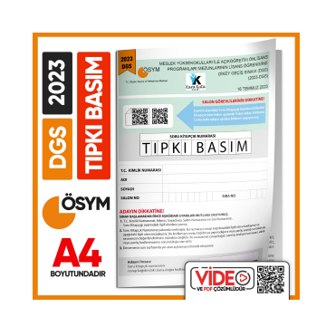 2023 DGS Sayısal-Sözel ÖSYM Tıpkı Basım Çıkmış Soru Deneme Kitapçığı (Video Çözümlü Türkiye Geneli) İnformal Yayınları
