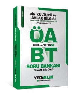 Yediiklim Yayınları 2026 MEB-AGS ÖABT Din Kültürü Ve Ahlak Bilgisi Öğretmenliği  Tamamı Çözümlü Soru Bankası