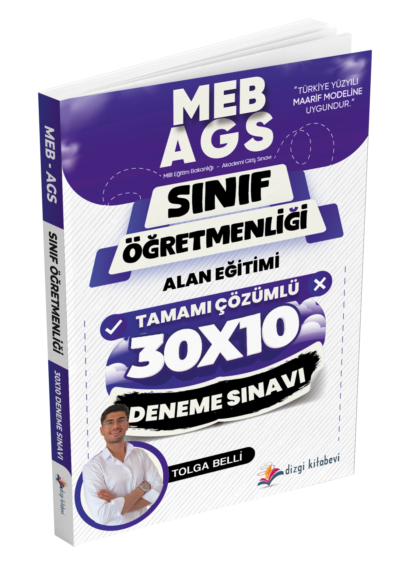 Dizgi Kitap 2025 Meb Ags ÖABT Sınıf Öğretmenliği Alan Eğitimi Tamamı Çözümlü 10 Deneme Sınavı Tolga Belli