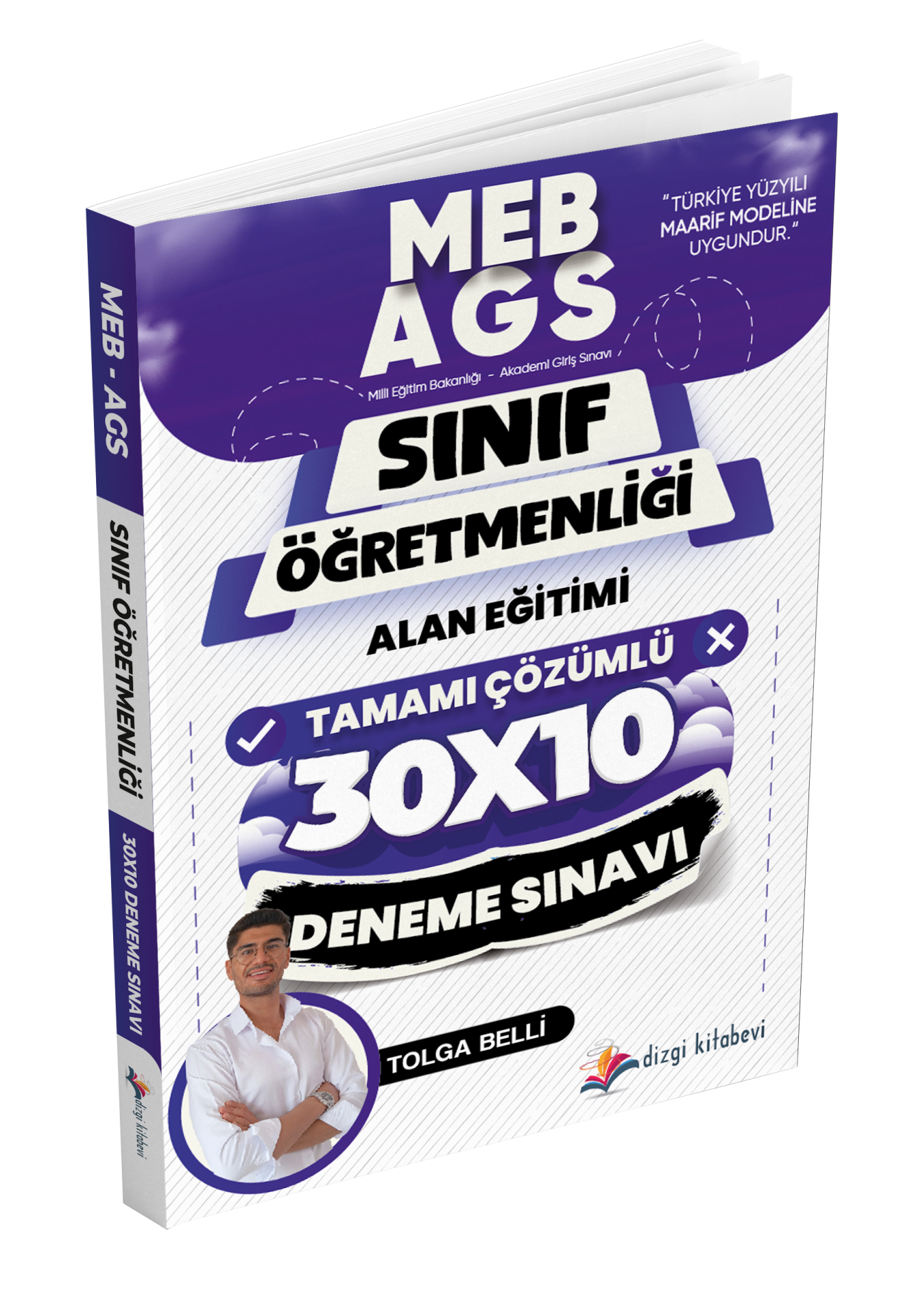 Dizgi Kitap 2025 Meb Ags ÖABT Sınıf Öğretmenliği Alan Eğitimi Tamamı Çözümlü 10 Deneme Sınavı Tolga Belli