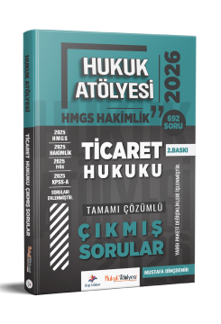 Dizgi Kitap 2026 Hukuk Atölyesi Hakimlik HMGS Hukuk Mesleklerine Giriş Sınavı Ticaret Hukuku Tamamı Çözümlü Çıkmış Sorular Mustafa Dinçdemir 2. Baskı