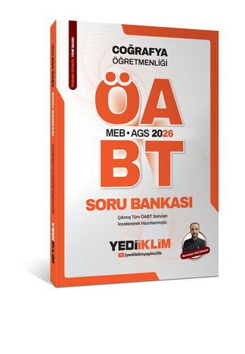 2026 MEB AGS ÖABT Coğrafya Öğretmenliği  Tamamı Çözümlü Soru Bankası Yediiklim Yayınları