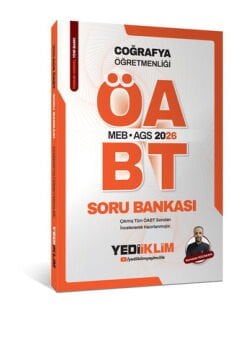 2026 MEB AGS ÖABT Coğrafya Öğretmenliği  Tamamı Çözümlü Soru Bankası Yediiklim Yayınları
