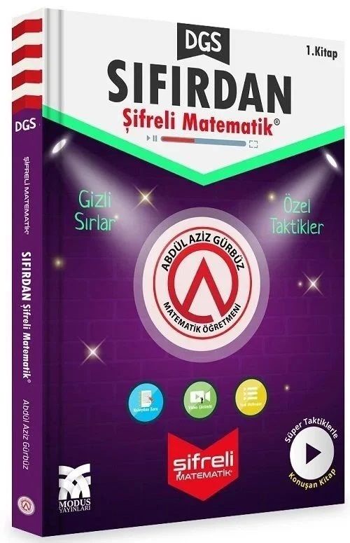 Modus DGS Sıfırdan Şifreli Matematik 1. Kitap - Abdül Aziz Gürbüz Modus Yayınları