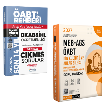 Dizgi Kitap 2027 MEB-AGS ÖABT DKAB İHL Son 14 Yıl Çıkmış Sorular ve Pegem Yayınları Soru Bankası Seti