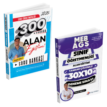 Dizgi Kitap 2025 Meb Ags ÖABT Sınıf Öğretmenliği Alan Eğitimi Soru Bankası ve Alan Eğitimi 10 Deneme Sınavı Seti Tolga Belli
