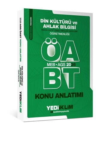 2026 MEB AGS ÖABT Din Kültürü Ve Ahlak Bilgisi Öğretmenliği  Konu Anlatımı Yediiklim Yayınları