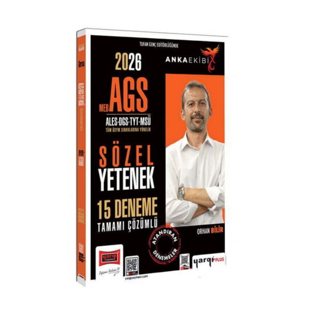Yargı Yayınları 2026 MEB-AGS ALES DGS TYT MSÜ Anka Ekibi Sözel Yetenek Tamamı Çözümlü 15 Deneme