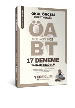 Yediiklim Yayınları 2026 ÖABT MEB-AGS Okul Öncesi Öğretmenliği Tamamı Çözümlü 17 Deneme