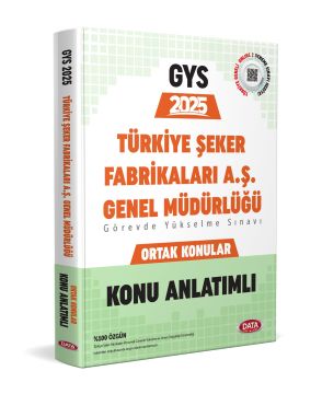 Türkiye Şeker Fabrikaları AŞ Genel Müdürlüğü GYS Konu Anlatımlı Data Yayınları