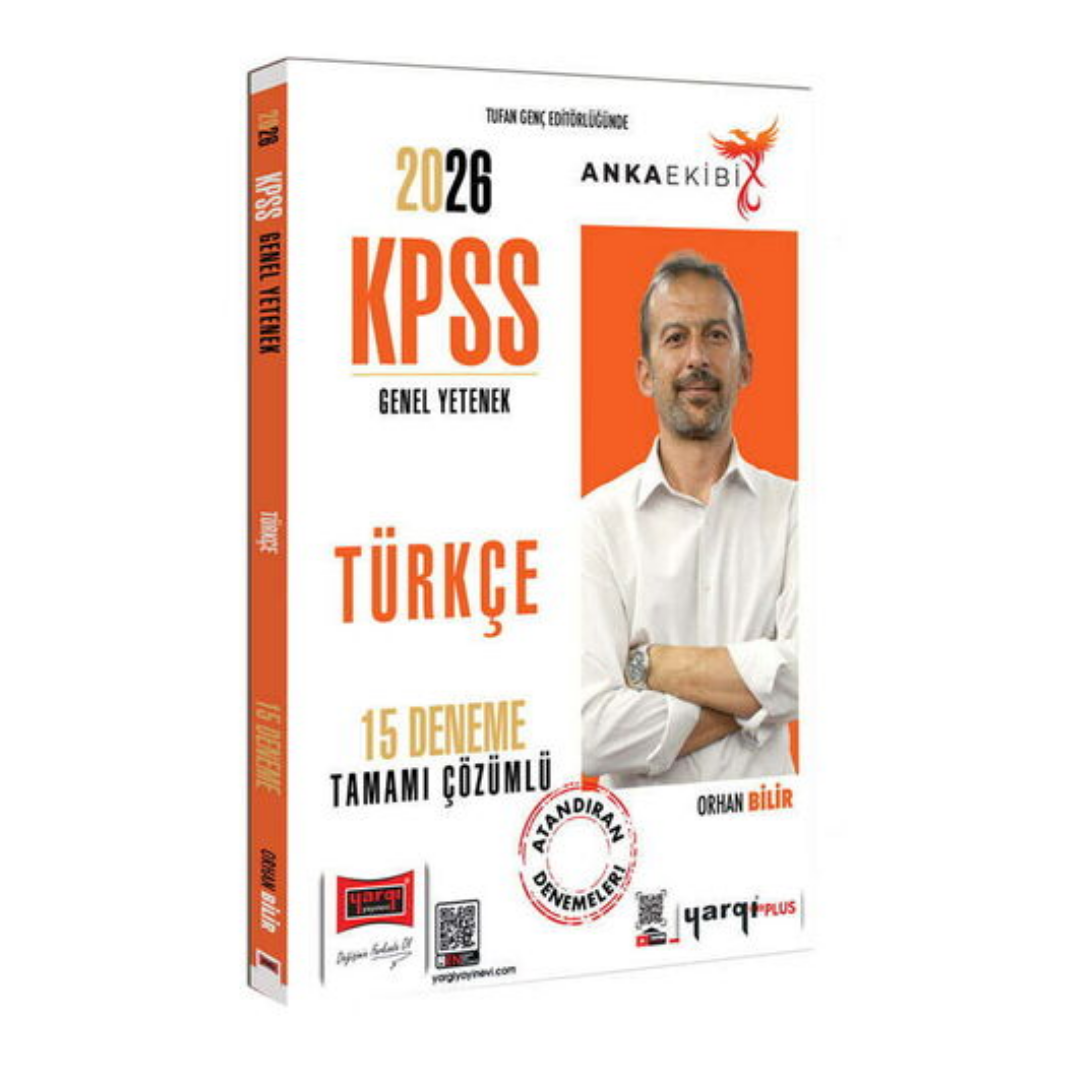 Yargı Yayınları 2026 KPSS Genel Yetenek Anka Ekibi Tamamı Çözümlü Türkçe 15 Deneme