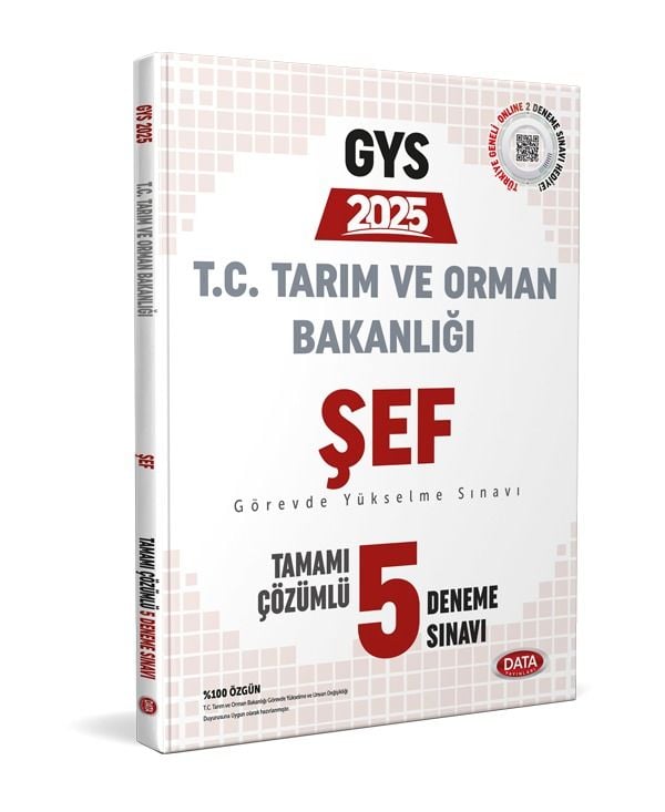 Tarım ve Orman Bakanlığı Şef GYS Tamamı Çözümlü 5 Deneme Sınavı Data Yayınları