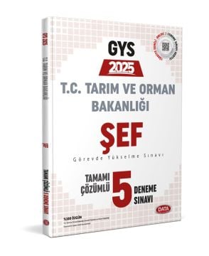 Tarım ve Orman Bakanlığı Şef GYS Tamamı Çözümlü 5 Deneme Sınavı Data Yayınları