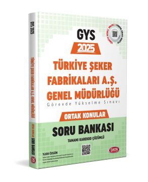 Türkiye Şeker Fabrikaları AŞ Genel Müdürlüğü GYS Soru Bankası - Karekod Çözümlü Data Yayınları
