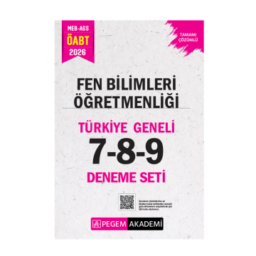 Pegem Yayınları 2026 MEB AGS ÖABT Fen Bilimleri Öğretmenliği Tamamı Çözümlü Türkiye Geneli 7-8-9 (3'lü Deneme Seti)
