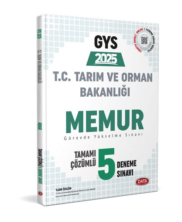 Tarım ve Orman Bakanlığı Memur GYS Tamamı Çözümlü 5 Deneme Sınavı Data Yayınları