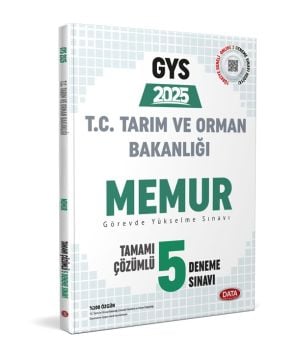 Tarım ve Orman Bakanlığı Memur GYS Tamamı Çözümlü 5 Deneme Sınavı Data Yayınları