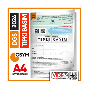 2024 DGS Sayısal-Sözel ÖSYM Tıpkı Basım Çıkmış Soru Deneme Kitapçığı (Video Çözümlü Türkiye Geneli) İnformal Yayınları