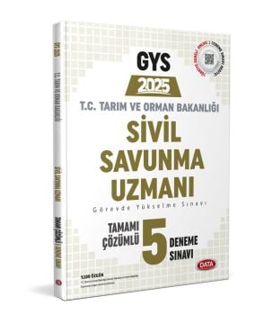 Tarım ve Orman Bakanlığı Sivil Savunma GYS Tamamı Çözümlü 5 Deneme Sınavı Data Yayınları