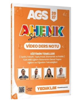Yediiklim Yayınları 2027 AGS Ahenk Serisi Eğitimin Temelleri ve Temel Kavramlar Türk Milli Eğitim Sisteminin Genel Yapısı Eğitim ve Öğretim Teknolojileri Video Ders Notu